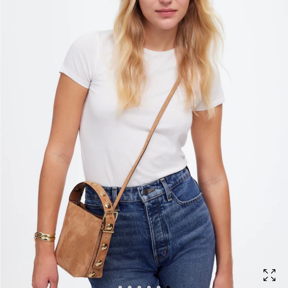 ISO Madewell Micro Suede Bucket Bag Cumin